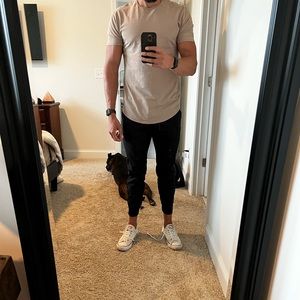 BYLT drop cut shirt. Sand color. Never worn or washed. Medium.